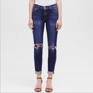 L'AGENCE | Rachel High Rise Slim Diamond Destruct